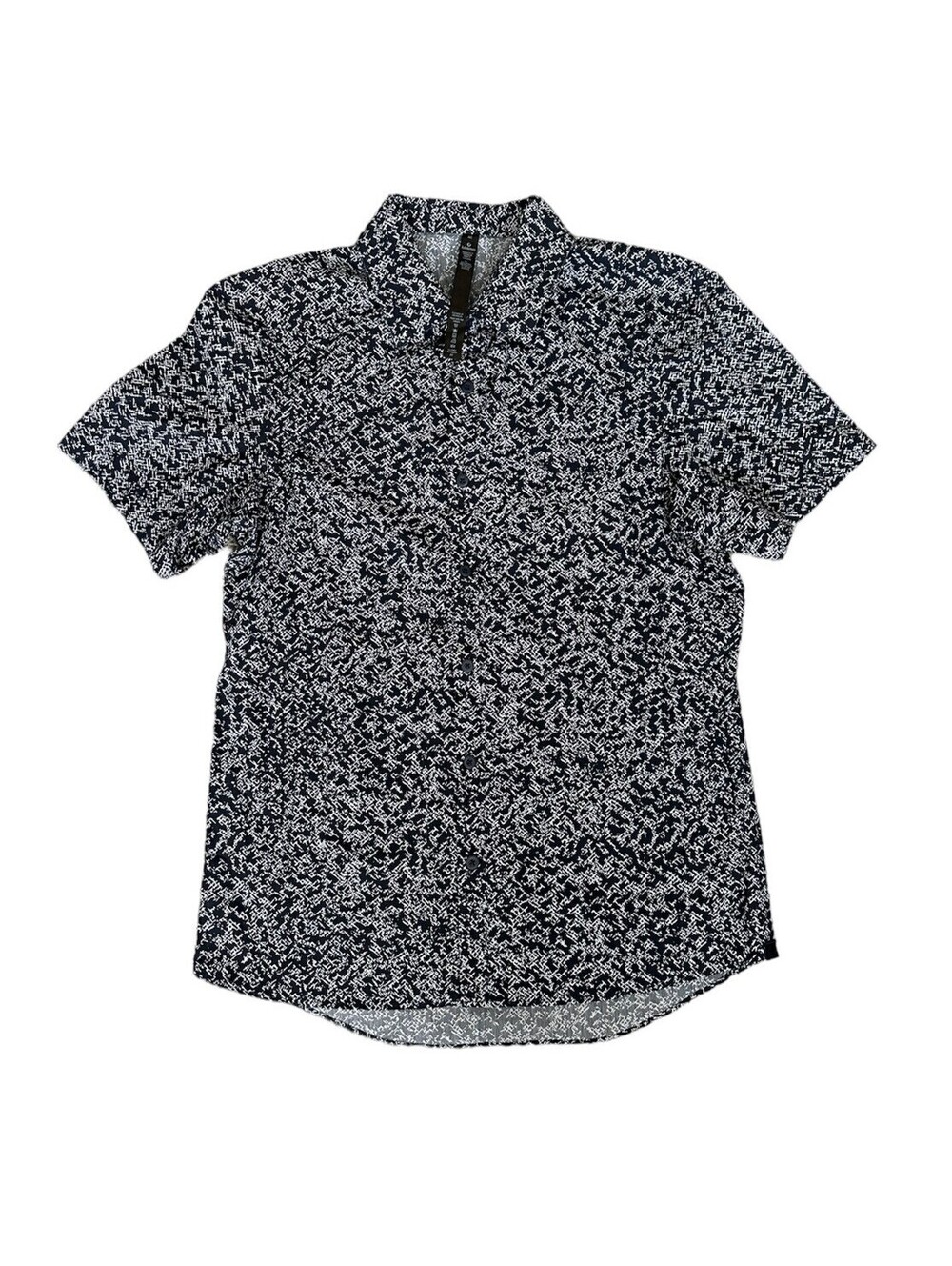 Lululemon Down To The Wire Slim Fit SS Shirt Black Short Sleeve Mens Size Medium
